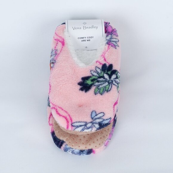 3 for $25 Vera Bradley Cozy Life Slippers in Hope Blooms Light Pink Size S NWT - Picture 1 of 4